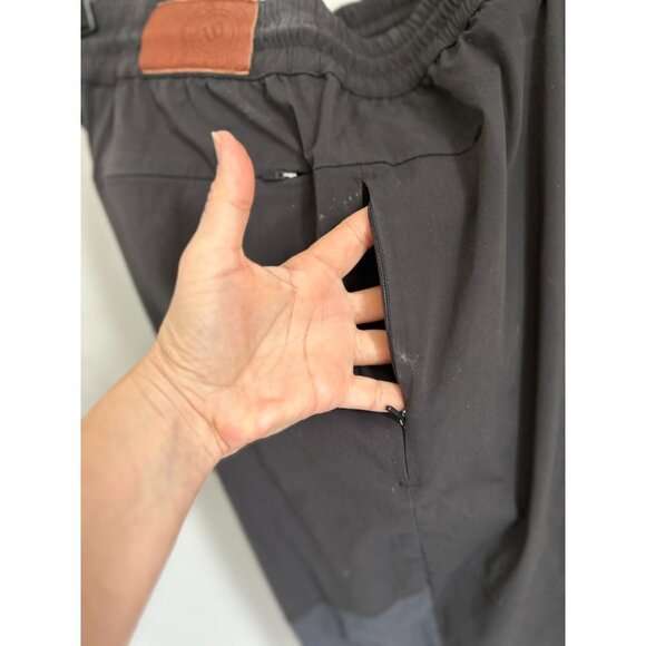 Women's WILSON Size Small Track Jogger Pants Gray Patch Pull-on - Picture 8 of 13